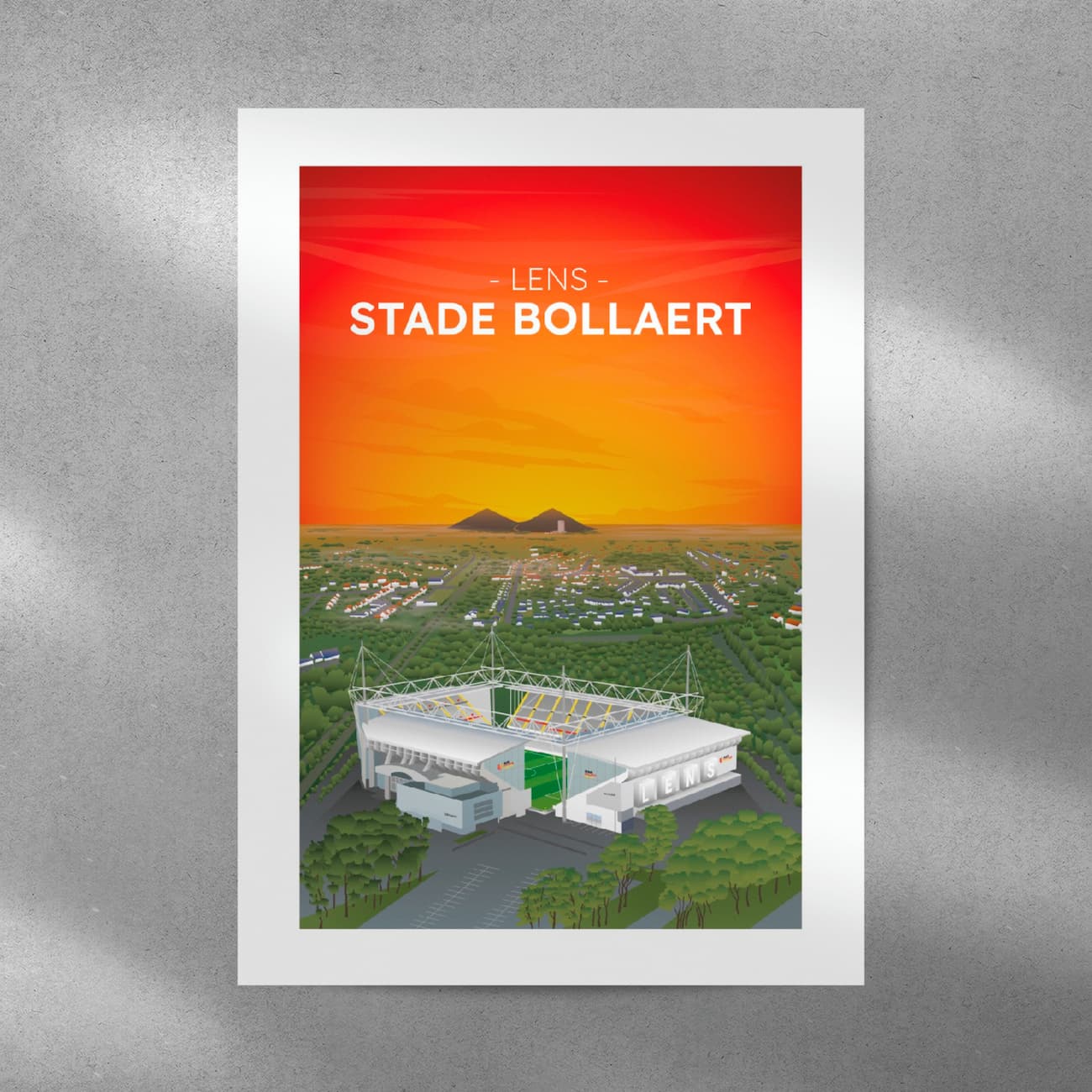affiche lens stade bollaert foot